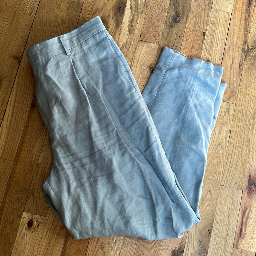 Men’s COS Pleated Tapered Ankle Leg Dress Pants Grey Size 32R